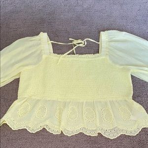 AE Neon Smocked Top